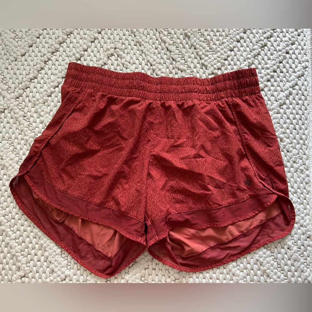 Athleta Mesh Racer Run Shorts